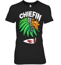 Load image into Gallery viewer, Chiefin Kansas City Chiefs Gift For Fans T-Shirt Ladies Tee