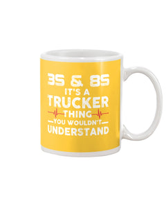 3S And 8S Trucker Lovers Black T-Shirt Mug