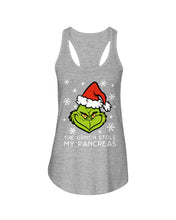 Load image into Gallery viewer, The Grinch Stole My Pancreas Ladies Flowy Tank