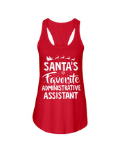 Load image into Gallery viewer, Santa Favorite Assistant Funny Christmas Gift Shirt Ladies Flowy Tank
