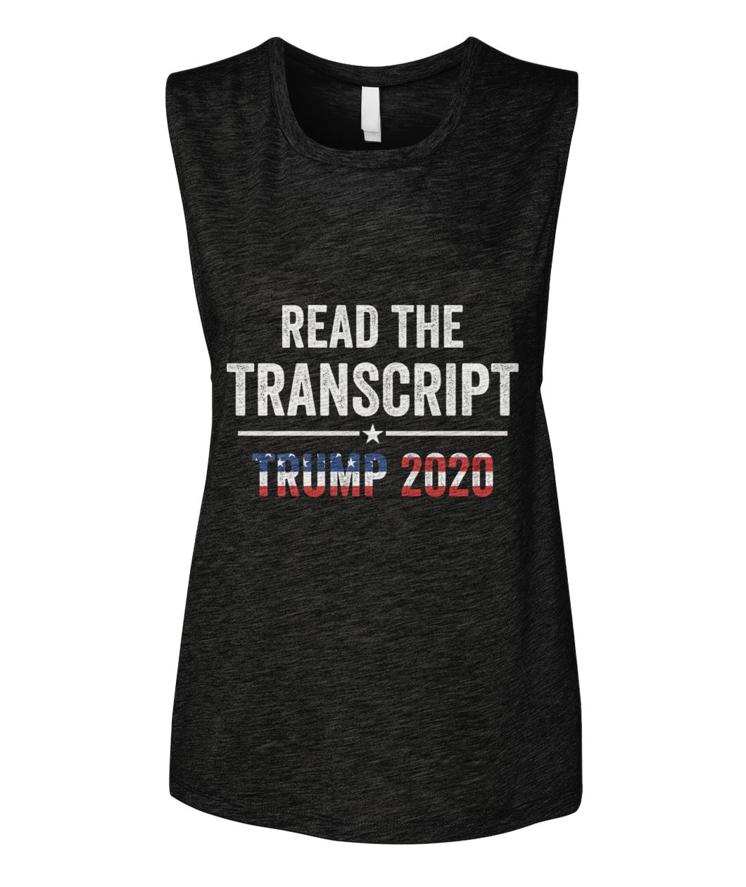 Read The Transcript Trump 2020 Custom Design Tshirt Ladies Flowy Tank