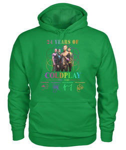 24 Years Of Coldplay Black T-Shirt Hoodie