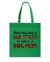 Load image into Gallery viewer, Hair Stylist And Dog Mom Gift For Dog Lovers Funny T-Shirt Basketweave Tote Bag
