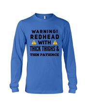 Load image into Gallery viewer, Warning Redhead With Thick Thighs Quote Mug Unisex Long Sleeve