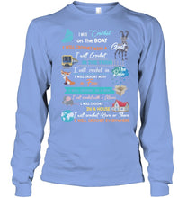 Load image into Gallery viewer, Crocheting Everywhere Black Quote T-Shirt Unisex Long Sleeve