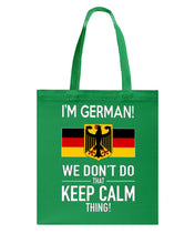Load image into Gallery viewer, Keep Calm German Funny Quote Basketweave Tote Bag
