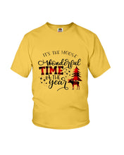 Load image into Gallery viewer, Funny Moose Wonderful Time Christmas Gift For Family Youth Tee