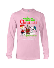 Load image into Gallery viewer, 55Th Anniversary A Charlie Brown Christmas Black T-Shirt Unisex Long Sleeve