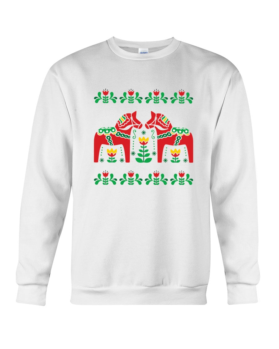 Swedish Dala Horse Gift White T-Shirt Sweatshirt