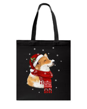 Load image into Gallery viewer, Corgi Christmas Gift Funny T-Shirt Basketweave Tote Bag