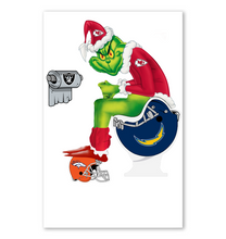Load image into Gallery viewer, Funny Grinch Kansas Chief Christmas Gift Tee Vertical Poster