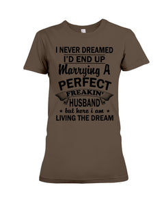 I Marry A Freaking Awesome Husband Gift For Wife T-Shirt Ladies Tee