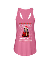 Load image into Gallery viewer, Demi Lovato All I Want For Christmas Is Shmoney Ladies Flowy Tank