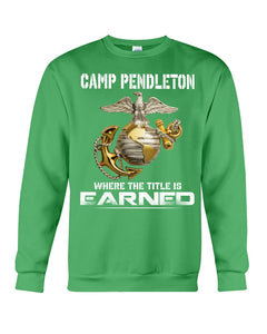 Camp Pendleton Earned Black T-Shirt Sweatshirt