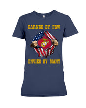Load image into Gallery viewer, Earned By Few Envied By Many Black T-Shirt Ladies Tee