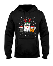 Load image into Gallery viewer, Merry Fluffmas Cute Cats Gift For Cat Lovers Hoodie