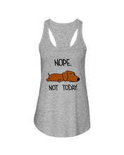 Load image into Gallery viewer, Dachshund Nope Not Today For Dachshunds Lovers Ladies Flowy Tank