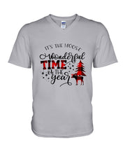 Load image into Gallery viewer, Funny Moose Wonderful Time Christmas Gift For Family Guys V-Neck