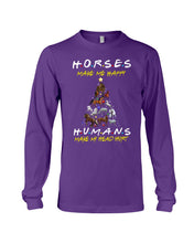 Load image into Gallery viewer, Horses Make Me Happy Christmas Tree Gift For Horse Lovers Unisex Long Sleeve