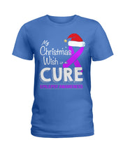 Load image into Gallery viewer, Epilepsy Awareness - My Christmas Wish Is A Cure Ladies Tee