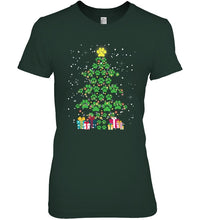Load image into Gallery viewer, Cute Dog Paws Christmas Tree Shirt Ladies Tee