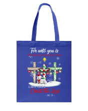 Load image into Gallery viewer, Savior Christ The Lord Gift For Christmas Gift T-Shirt Basketweave Tote Bag