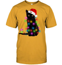 Load image into Gallery viewer, Cat Merry And Bright New Guys Tee