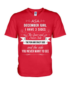 December Girl Fun Quote T-Shirt Guys V-Neck