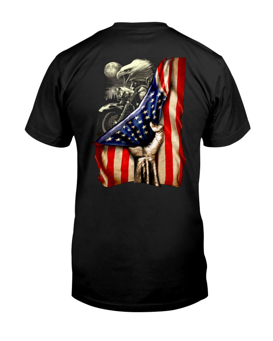 Biker Flag In Vain Gift For Bikers T-Shirt Guys Tee