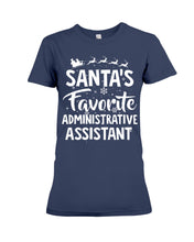 Load image into Gallery viewer, Santa Favorite Assistant Funny Christmas Gift Shirt Ladies Tee