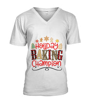 Load image into Gallery viewer, Holiday Baking Champion Christmas Custom Design Tshirt Guys V-Neck