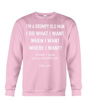 Load image into Gallery viewer, Grumpy Old Man January Wife Black Quote T-Shirt Sweatshirt