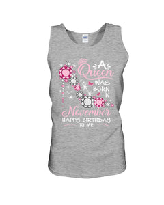 Happy Birthdat To November Queen T-Shirt Unisex Tank Top