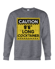 Load image into Gallery viewer, Caution 9&#39;6&#39;&#39; Long Cocktainer Black T-Shirt Sweatshirt