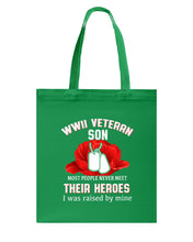 Load image into Gallery viewer, Wwii Veteran Gift For Veteran Dad Quote T-Shirt Basketweave Tote Bag
