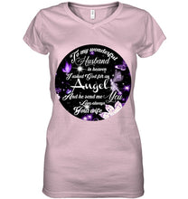 Load image into Gallery viewer, To My Husband In Heaven Gift For Widow Ladies V-Neck