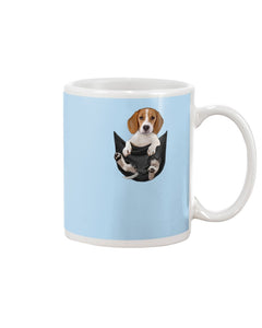 Beagle In The Pocket Funny T-Shirt Mug