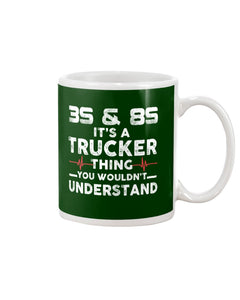 3S And 8S Trucker Lovers Black T-Shirt Mug