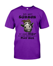 Load image into Gallery viewer, My Inner Heifer Doesn&#39;t Play Nice Funny Quote T-Shirt Guys Tee