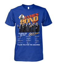 Load image into Gallery viewer, James Bond Anniversary Autograph 1962-2020 T-Shirt Guys Tee