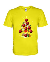 Load image into Gallery viewer, Bowling   Bowling Christmas Tree Christmas T-Shirt Guys V-Neck