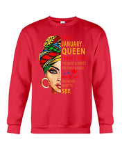 Load image into Gallery viewer, January Queen 3 Sides Horoscopes T-Shirt Sweatshirt