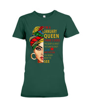 Load image into Gallery viewer, January Queen 3 Sides Horoscopes T-Shirt Ladies Tee