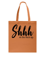 Load image into Gallery viewer, Shut The F Funny Quote T-Shirt Basketweave Tote Bag