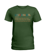 Load image into Gallery viewer, Louisiana Girl Knows More Than She Says Funny T-Shirt Ladies Tee