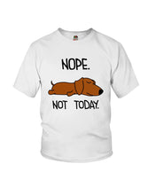 Load image into Gallery viewer, Dachshund Nope Not Today For Dachshunds Lovers Youth Tee