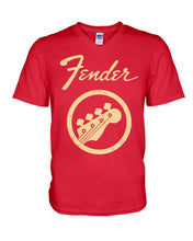 Load image into Gallery viewer, Guitar Lovers Fender Black T-Shirt Guys V-Neck