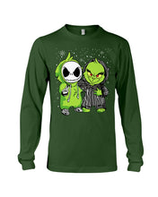 Load image into Gallery viewer, Cute Little Jack Skellington Grinch Best Friend Christmas Gift Shirt Unisex Long Sleeve