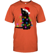 Load image into Gallery viewer, Cat Merry And Bright New Guys Tee