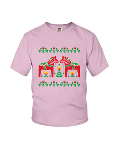 Swedish Dala Horse Gift White T-Shirt Youth Tee